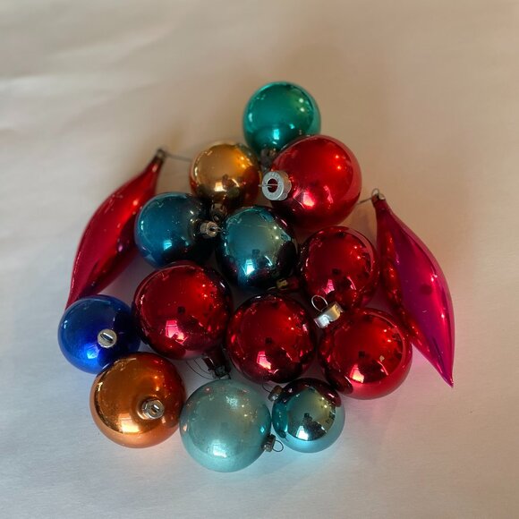 Vintage Assorted Glass Tree Ornaments(15) - Picture 1 of 3